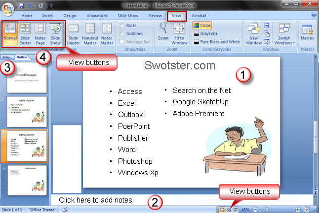 Lesson 6 PowerPoint Views Swotster