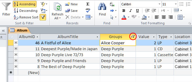 Lesson 11: Working with Tables in a Database - Swotster